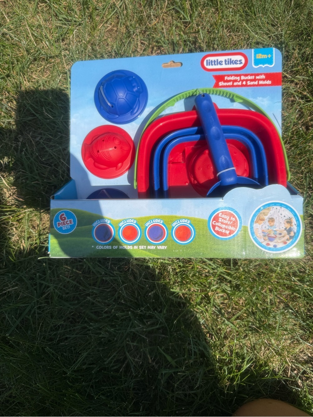 Little Tikes Red & Blue Folding Sand Bucket Play Set